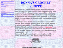 Tablet Screenshot of donnascrochetshoppe.com